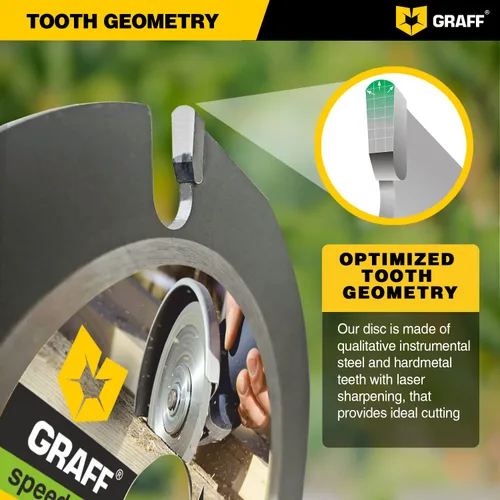 Miniatura 5 de GRAFF SPEEDCUTTER - Disco de tallado de madera de 4 ½ para amoladora angular, hoja de sierra circular para cortar, esculpir y dar forma, eje de 7/8