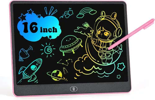 Miniatura 8 de Tableta de escritura LCD para niños, tabletas de dibujo coloridas de 16 pulgadas, juguetes educativos de aprendizaje para niños de 3, 4, 5, 6, 7, 8
