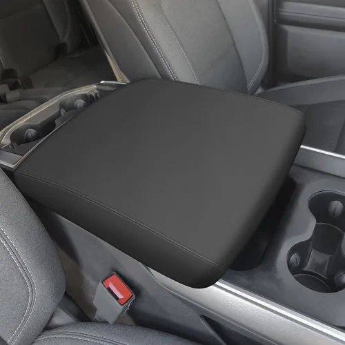 Miniatura 24 de AOMSAZTO Fundas para consola para 2008-2014 Toyota Highlander Fundas para reposabrazos para Toyota Highlander Negro con costuras negras