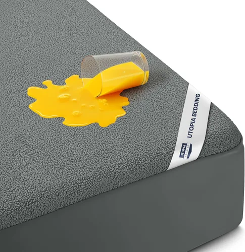 Miniatura 39 de Utopia Bedding – Protector impermeable de colchón tamaño individual, funda de colchón de terry premium de 200 GSM, transpirable, estilo ajustado