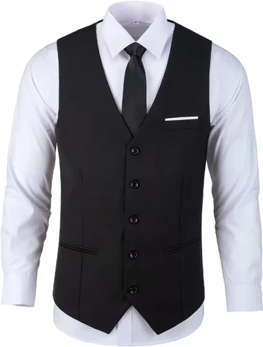 Miniatura 2 de Chaleco de traje para hombre, chaleco formal de vestir de negocios para boda