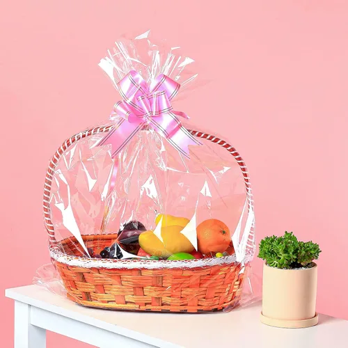 Miniatura 3 de Paquete de 50 bolsas grandes de celofán de 24 x 30 pulgadas, bolsas de celofán transparente de regalo, extra grandes de 2.3 mil de grosor para cesta