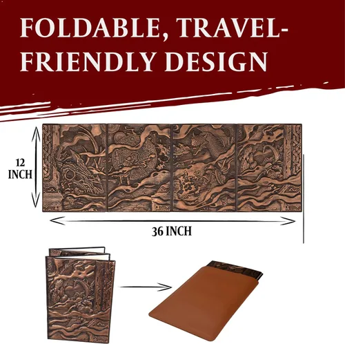 Miniatura 4 de DND DM Screen 5e - D&D Dungeon Master - Pantalla 3D de piel sintética con insertos personalizables, Dungeons & Dragons GM / Game Master, accesorios
