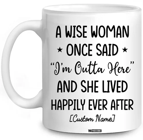Miniatura 14 de WHIDOBE Taza de jubilación divertida personalizada con texto en inglés "Retired Not My Problem Any", taza para mujeres, hombres, papá, mamá, taza