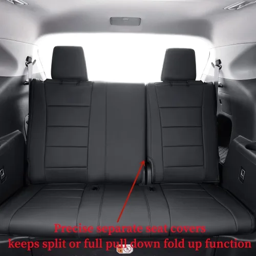 Miniatura 5 de Coverdream Fundas de Asiento Personalizadas para Honda Pilot EX-L, Edición Especial, Touring, Sport 2016 2017 2018 2019 2020 2021 2022-Segunda Fila