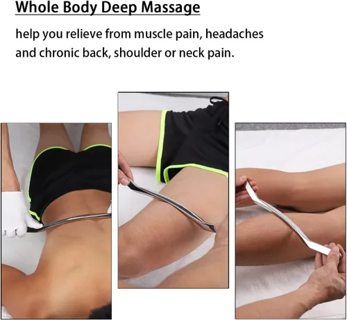 Miniatura 5 de Gua Sha - Herramienta de masaje para raspado, barra larga para músculos grandes, gran movilización de tejidos blandos, 13.5 pulgadas de largo (C)