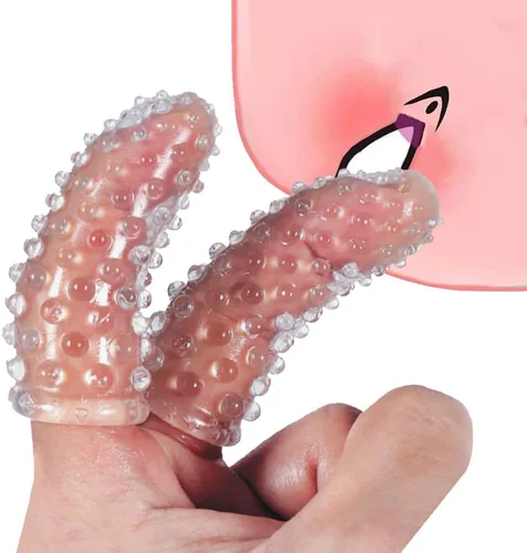 2 piezas de accesorios para vibrador de dedo para adultos, funda para dedo, vagina, clítoris, pezón, estimulador de punto G, juguetes sexuales