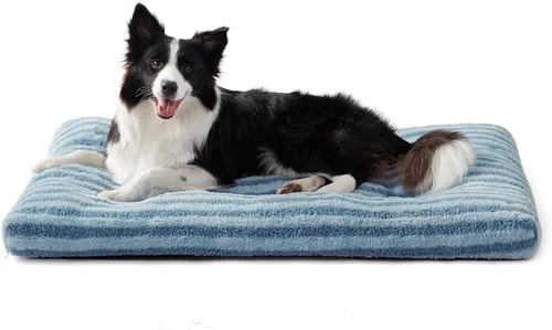 Miniatura 17 de FURTIME Cama Lavable para Perros de Tamaño Grande, Camas de Jaula para Perros de Lujo, Almohada Cómoda y Esponjosa para Perros, Alfombrilla Gris