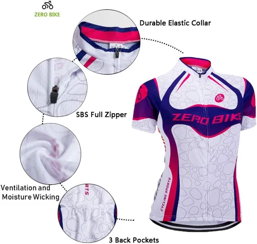 Miniatura 69 de Jersey de ciclismo para mujer, de manga corta, secado rápido, transpirable, para montaña.