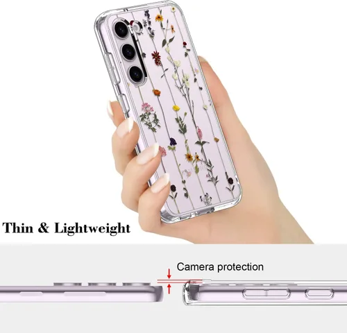 Miniatura 4 de ICEDIO Funda para Samsung Galaxy S23 Plus, delgada, transparente, con diseños de moda, para niñas y mujeres, funda protectora duradera y resistente