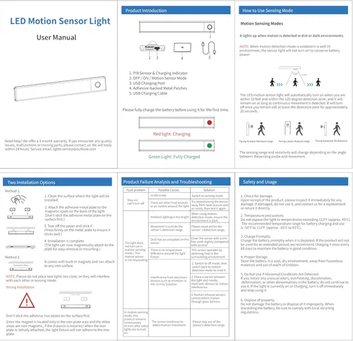Miniatura 8 de Paquete de 6 luces inalámbricas para debajo del gabinete, 32 luces LED recargables con sensor de movimiento para interiores, luces magnéticas Luz