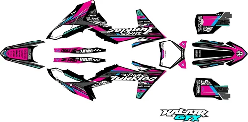 Miniatura 4 de Kit de gráficos para KTM Motocross 4-Stroke 250 SX-F, 350 SX-F y 450 SX-F (2023) Rugged Series Cyan 16 Mil - Adhesivo para motocicleta Dirt Pit