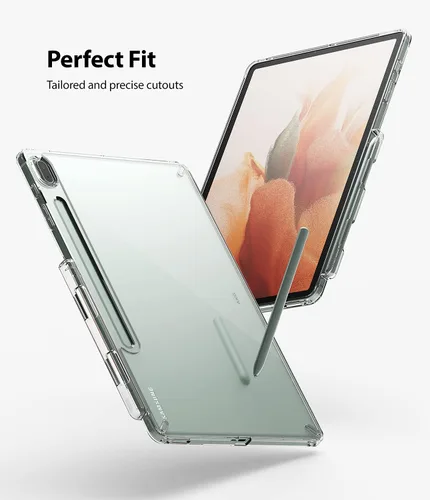 Miniatura 3 de Ringke Fusion - Funda diseñada para Galaxy Tab S7 FE de 12.4 pulgadas (2021), parte trasera dura transparente a prueba de golpes, con soporte
