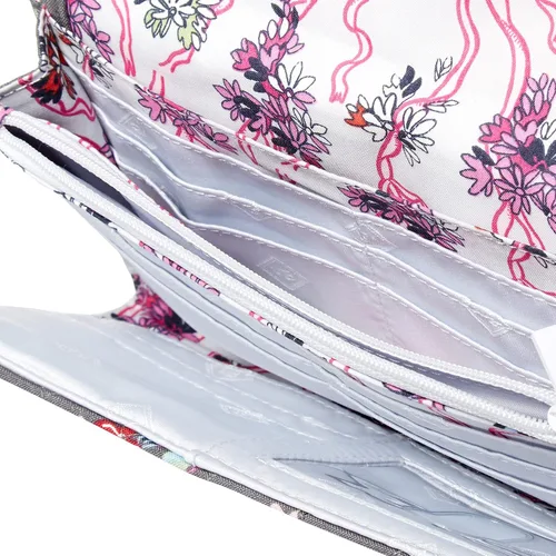 Miniatura 5 de Vera Bradley Cartera de mano triple de algodón para mujer con protección RFID, Hope Blooms - Algodón reciclado