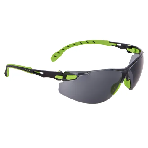 Miniatura 10 de 3M Gafas de seguridad, Solus 1000, S1201SGAF, ANSI Z87, lente antivaho Scotchgard, marco verde/negro, media montura, varillas acolchadas, puente