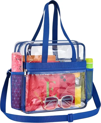 Miniatura 18 de Paxiland Clear Bag for Stadium Events, 12x6x12 inches Tote Bag with Detachable Reinforced Strap for Sports Concert and Work