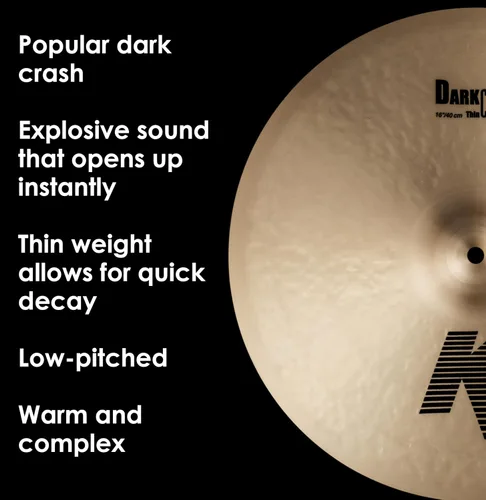 Miniatura 4 de Zildjian K Series Dark Crash Platillo - 16 pulgadas de espesor