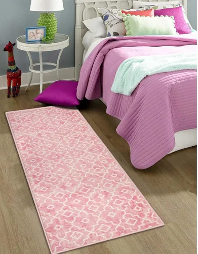 Miniatura 29 de Moynesa Alfombra marroquí lavable de 2 x 3 pulgadas, pequeña, azul, para cocina, baño, suave, antideslizante, de pelo bajo, moderna, geométrica