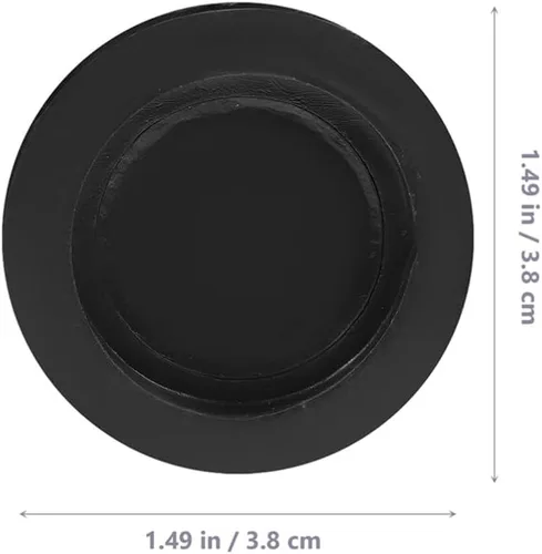 Miniatura 2 de 30 piezas de tapón de goma para caja de ahorro, tapón de alcancía negra, tapón de repuesto a granel de fondo redondo, tapones de agujero de goma