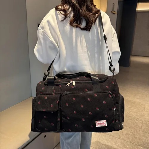 Miniatura 8 de Pequeña bolsa de gimnasio para mujer, bolsa de viaje con compartimento para zapatos
