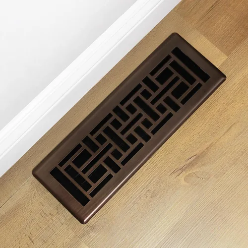 Miniatura 9 de Decor Grates Registro de suelo oriental AJH414-RB, 4 x 14 pulgadas, acabado de bronce frotado bronce (Rubbed Bronze Finish)