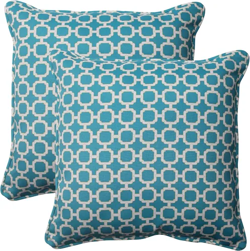 Miniatura 10 de Pillow Perfect Trellis - Almohadas para interiores y exteriores, 2 unidades, lumbares, 11.5 x 18.5 pulgadas, color negro