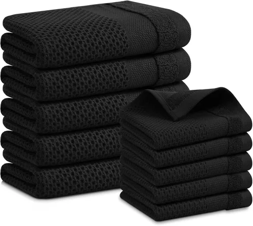 Miniatura 47 de Homaxy Paños de cocina 100% algodón, paquete de 8 – 12 x 12 pulgadas, tejido de gofre, muy suaves y absorbentes, paños de cocina de secado rápido