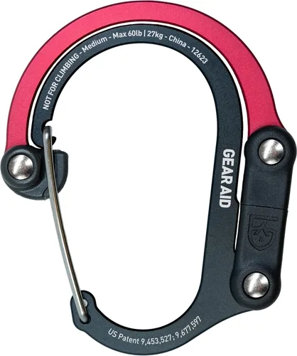 Miniatura 17 de GEAR AID HEROCLIP Mosquetón giratorio de 360° y gancho (mediano) para camping, mochila, maletas y organización de garaje Azul (Blue Steel)