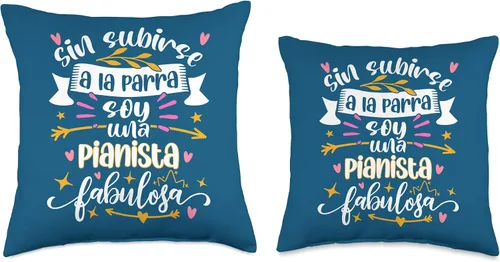 Miniatura 3 de Regalo Original Para El Pianista Escuela Regalos UNA Pianista Fabulosa Divertido Mujer Ideas Música de Piano Throw Pillow, 16x16, Multicolor