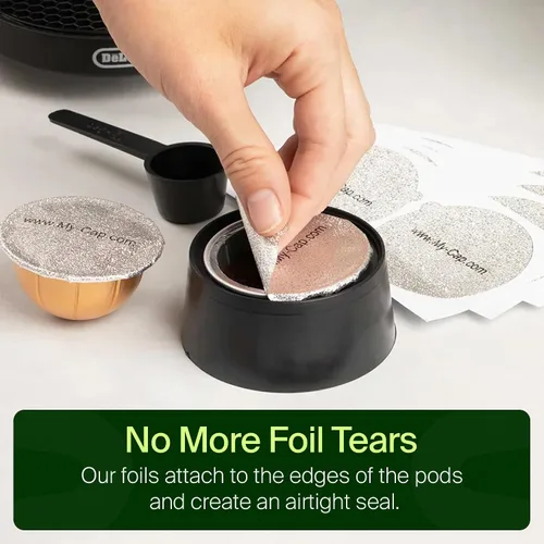 Miniatura 9 de My-Cap Sellos de aluminio para cápsulas Nespresso Vertuo - Tapas de aluminio reutilizables para prolongar la vida útil de las cápsulas Nespresso