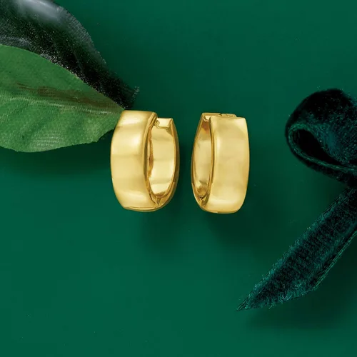 Miniatura 6 de Ross-Simons Pendientes de aro de oro amarillo italiano de 18 quilates