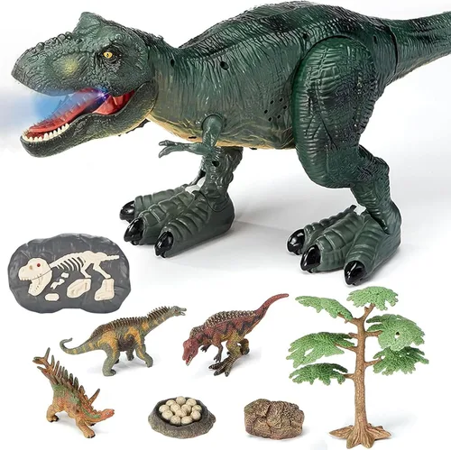 Miniatura 10 de EKU Juguetes de Dinosaurio Chomp Action Mosasaurus Spinosaurus Toy, Cabeza Móvil Movimiento de Ataque Parasaurolophus Figuras de Acción Realistas