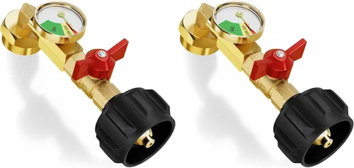 Miniatura 9 de CALPOSE Adaptador de Recarga de Propano con Válvula y Medidor, Llena Botellas de 1 Libra desde Tanque de 20 Libras, Compatible con Tanque de Propano