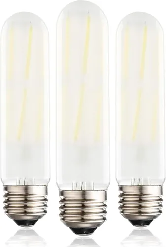Miniatura 9 de XININSUN Bombillas LED esmeriladas T10, color blanco cálido 2700 K, bombillas LED Edison tubulares regulables de 6 W, equivalente a 60 vatios, 600