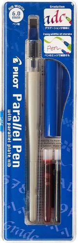 Miniatura 5 de Pilot Parallel Pen Juego de bolígrafo para caligrafía de 2 colores, Rojo/Azul