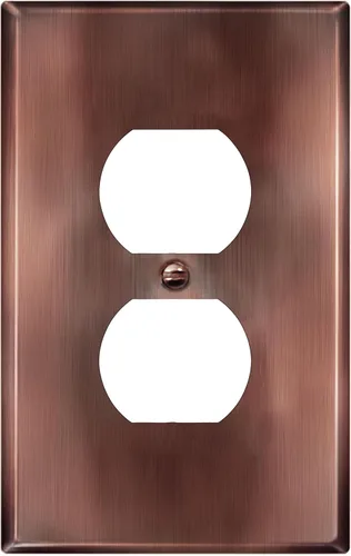 Miniatura 8 de LIDER Placa de pared de metal para receptáculo doble dúplex, resistente a los impactos/corrosión, cubierta de salida de metal, acero inoxidable 430