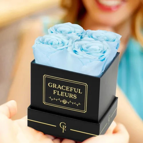 Miniatura 5 de Graceful Fleurs - Rosas reales de larga duración en una caja durante años, flores frescas preservadas para siempre para cumpleaños, Día de la Madre