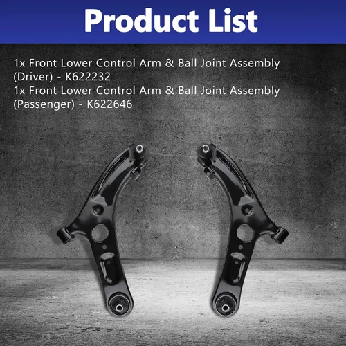 Miniatura 3 de Brazo de control, con rótula delantera inferior suspensión kit LH RH compatible con Hyundai Elantra 2011-2016 2012-2017 Veloster