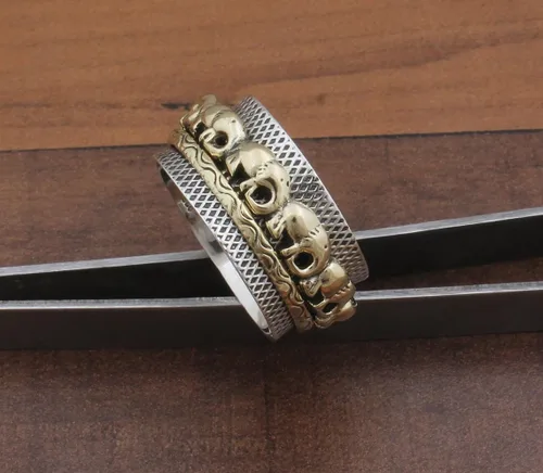 Miniatura 11 de Boho Spinner Ring, Mothers Day Gift, Silver 925 Women Ring, Sterling Silver 925 Ring, Fidget Spinner Ring,Women Silver Anxiety Ring
