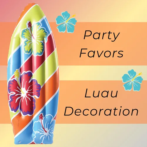 Miniatura 3 de US Toy One grande inflable Surf Board Luau Decoración Tema playa piscina Juguete, 36 pulgadas, Multicolor