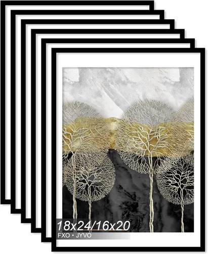 Miniatura 60 de Fxojyvo Marco de Fotos de 4x6, Muestra Foto de 3.5x5 con Paspartú o 4 x 6 Sin Paspartú, Liviano y de Alta Transparencia Marco de 4 por 6 para Pared