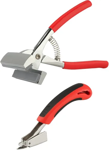 Juego de alicates de lona y removedor de grapas, alicates para estirar, herramienta de pintura de dibujo resistente con mandíbula dentada ancha para