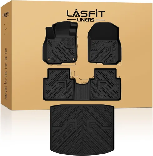 Miniatura 15 de LASFIT Alfombrillas para Honda Civic Sedan 2016-2021 y Hatchback 2017-2021 y Coupe 2016-2020, Alfombrillas de TPE de Ajuste Personalizado para Todo