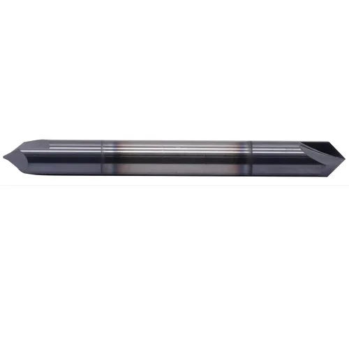 Miniatura 6 de BestParts Fresa de extremo de carburo sólido de alto rendimiento, fresadora de chaflán - extremo doble - recubierto AlTiN, 2 flautas, ángulo