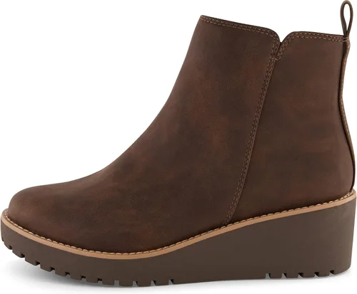 Miniatura 2 de CUSHIONAIRE Botas de cuña Ilena para mujer + espuma viscoelástica, anchos disponibles, Negro