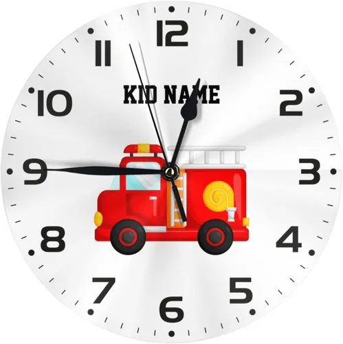 Miniatura 11 de Reloj de pared personalizado con diseño de unicornio y rosa con purpurina para habitación de los niños, reloj de pared personalizado con nombre
