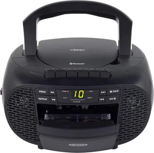 Miniatura 4 de JENSEN CD-550BT-BK Grabadora de casete de CD Bluetooth estéreo portátil con radio AM/FM - Reproductor de radio compacto habilitado para Bluetooth