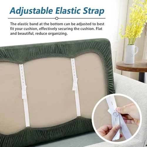 Miniatura 3 de Funda de cojín para sofá con aspecto de cuero, 1 unidad, elástica, para sala de estar, funda de cojín individual para sofá, protector de asiento