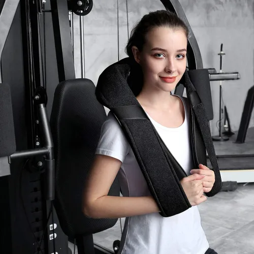 Miniatura 8 de Masajeador Shiatsu de Cuello y Hombros con Calor – Almohada de Masaje de Amasamiento de Tejido Profundo Eléctrico para Alivio del Dolor y Relajación