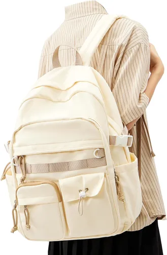 Miniatura 12 de weradar Mochila Escolar Para Mujeres y Hombres, Mochila Universitaria Estética, Bolsa Ligera de Escuela Secundaria Mochila, a1-Negro, Grande